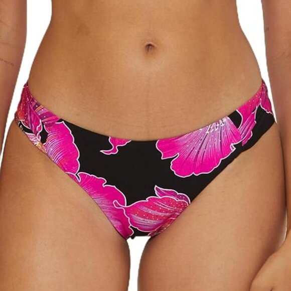 Trina Turk 'Fleury' Floral-Print Tab-Side Hipster Bikini Swimsuit Bottom, Multi - Picture 1 of 3